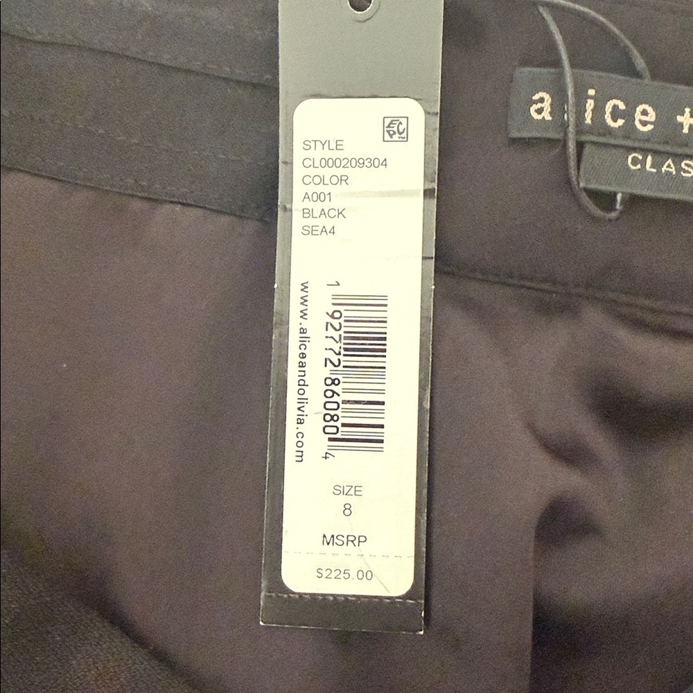 NWT Alice + Olivia Classic Black Skater Skirt - Picture 3 of 5
